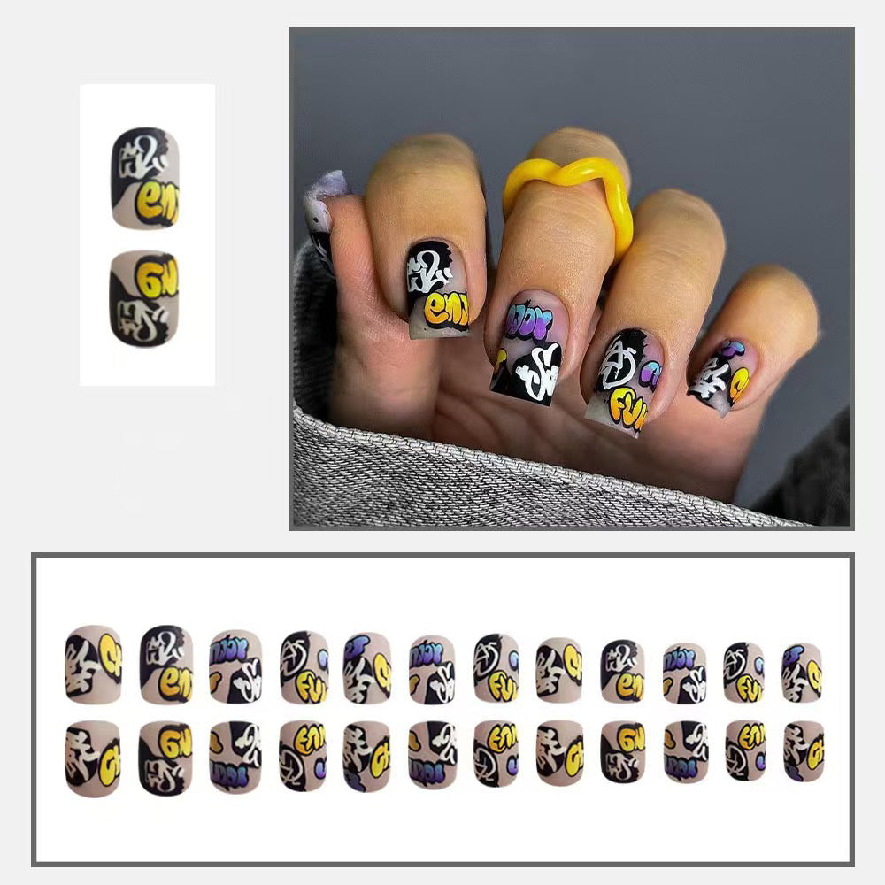 Creative Nail Art Set with Graffiti Designs Bowlift