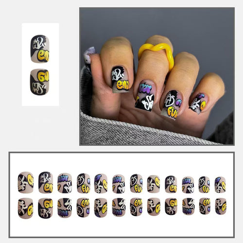 Creative Nail Art Set with Graffiti Designs Bowlift