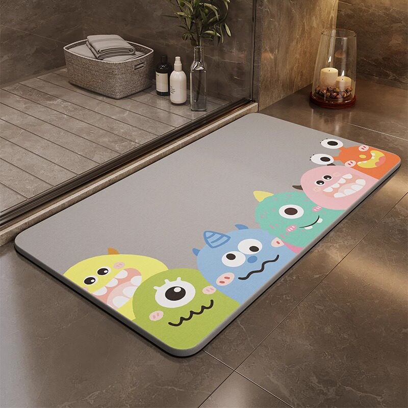 Fun Cartoon-Themed Bath Mat