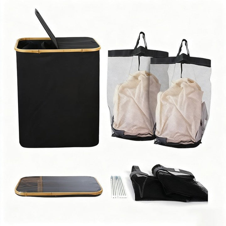 High-quality laundry basket with lid and handle Bowlift
