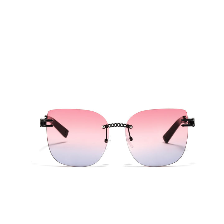 Women's Oversized Sunglasses with Stylish Gradient and Unique Frame Bowlift