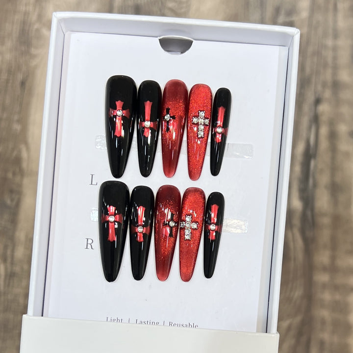 Glamorous Stiletto Press-On Nail Set Bowlift