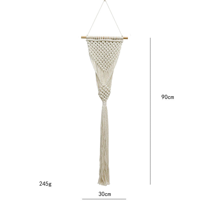 Decorative macrame wall hanging with artistic design