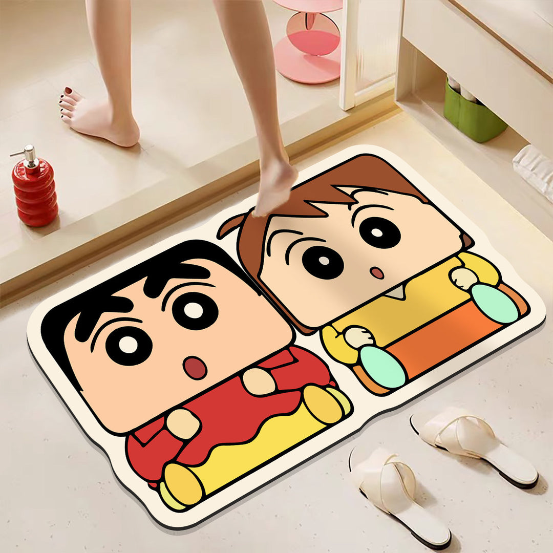 Fun Cartoon-Themed Plush Bath Mat