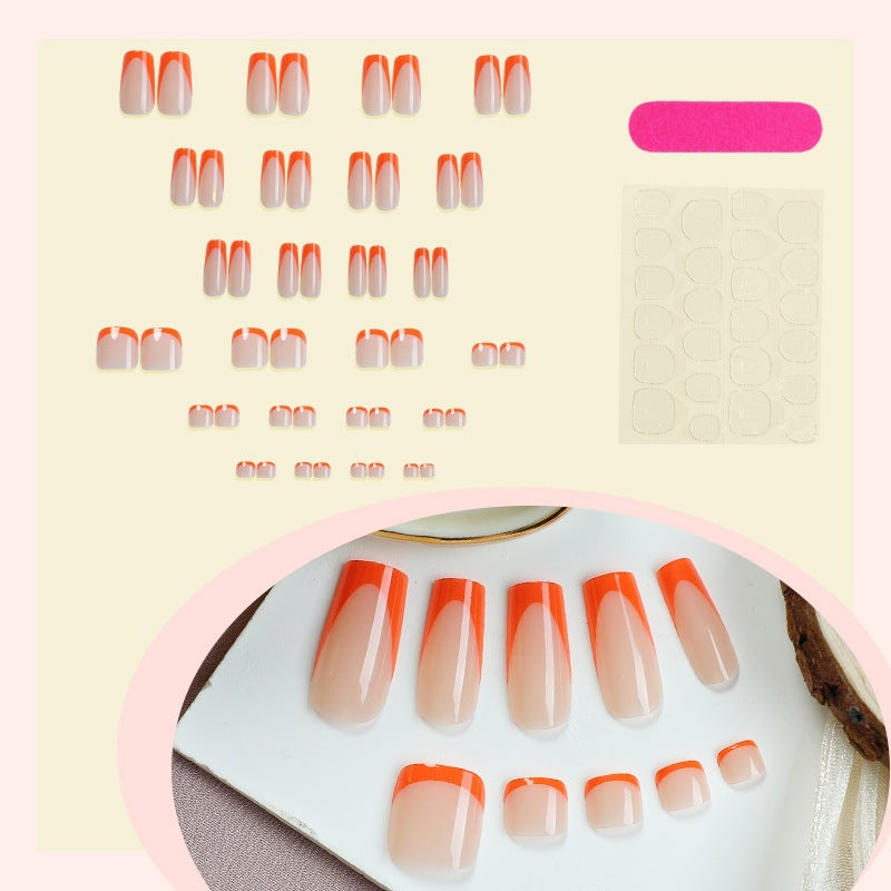 Acrylic nail set with stylish geometric design elements Bowlift