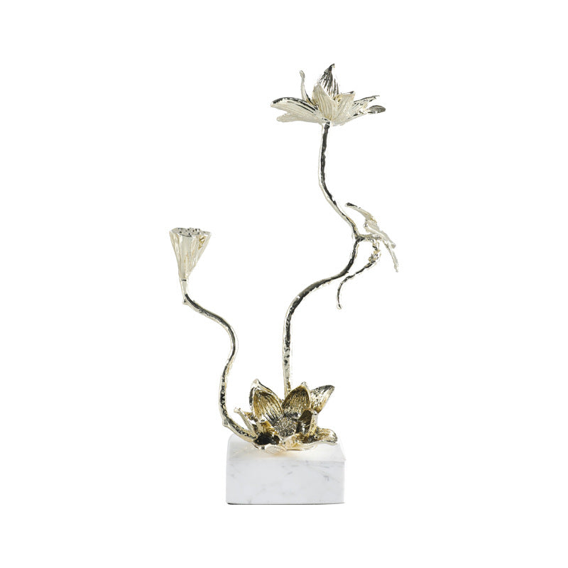Modern Abstract Metal Plant Sculpture