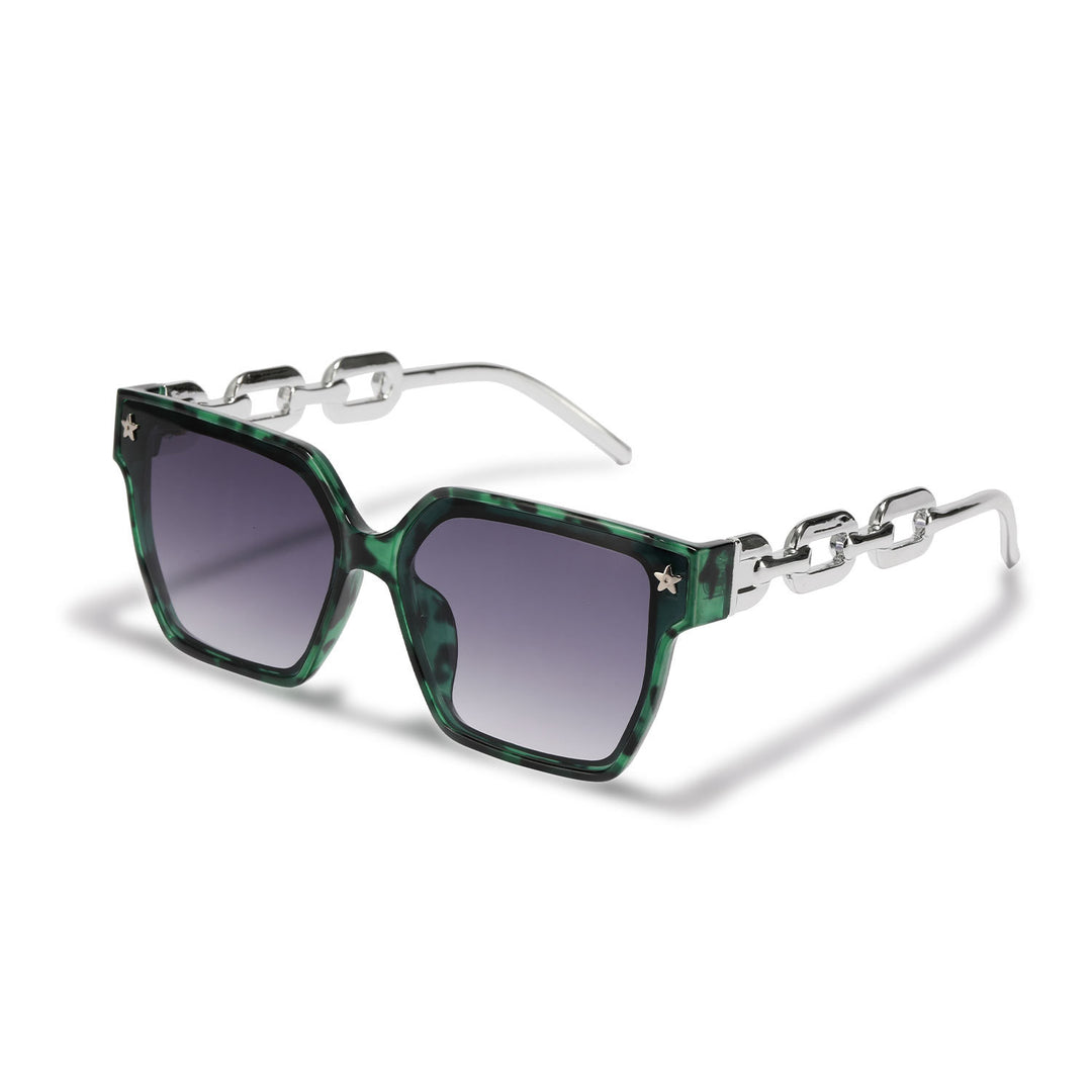 Ladies stylish square sunglasses with innovative metal frame construction Bowlift