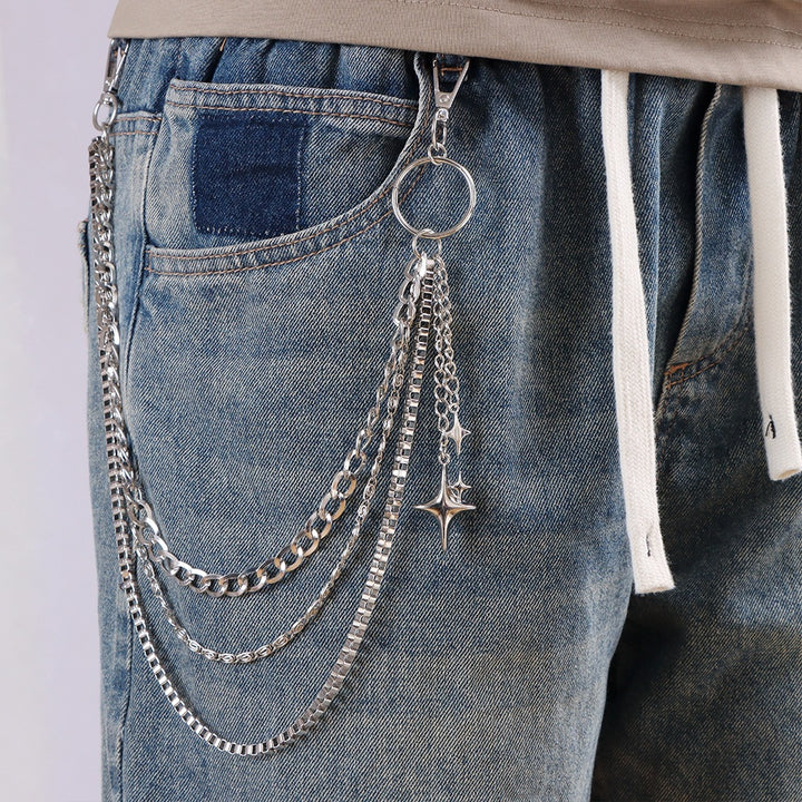 Fashionable keychain chain with sparkling stars Bowlift
