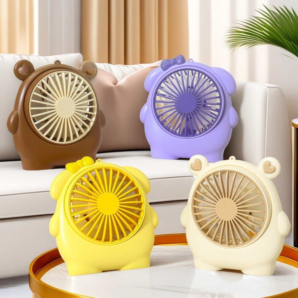Women Portable Mini Fan in Cute Animal Design Bowlift