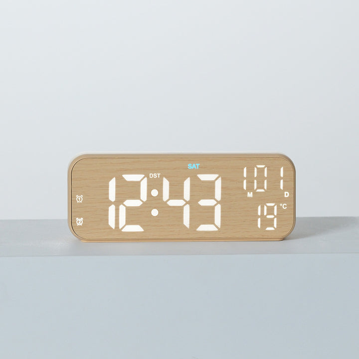 Digital Multifunction Alarm Clock with Temperature and Date Display Bowlift