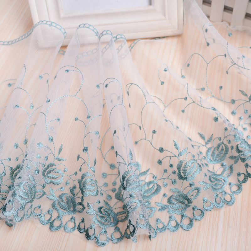 Elegant Embroidered Curtain Bowlift