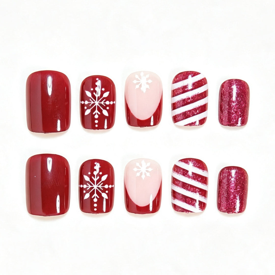 Festive Holiday-Themed Nail Art Set Bowlift
