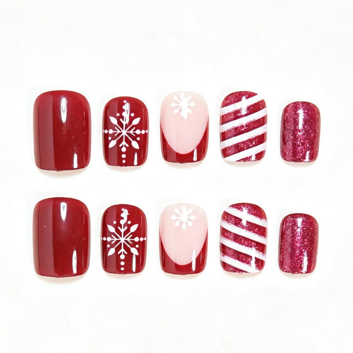 Festive Holiday-Themed Nail Art Set Bowlift