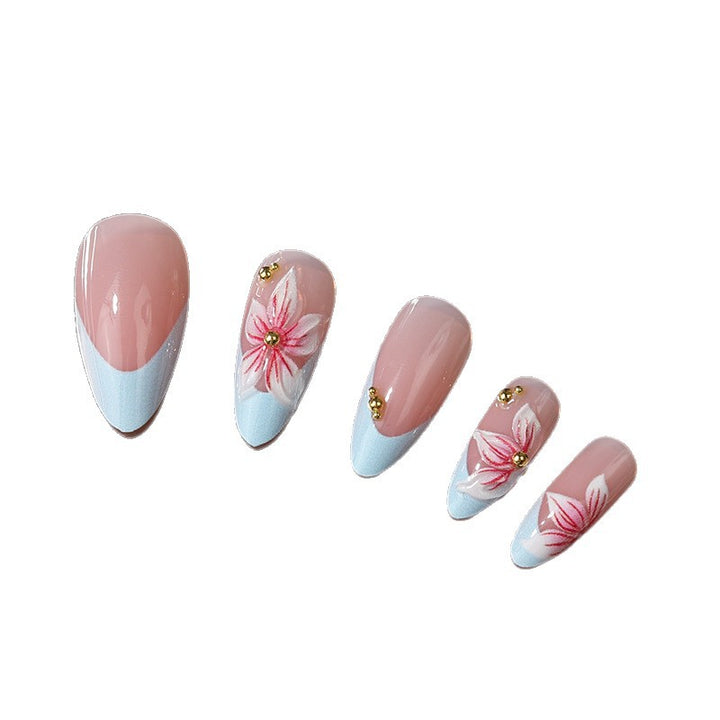 Floral Art Design Press-On Nail Set Bowlift