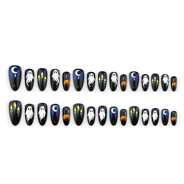 Artificial nails with spooky Halloween designs Bowlift