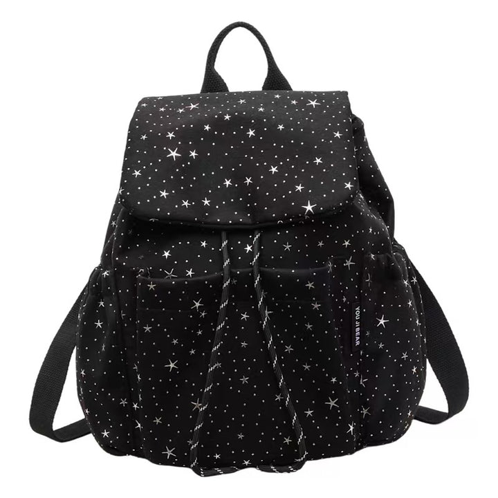 Starry Print Casual Backpack Bowlift