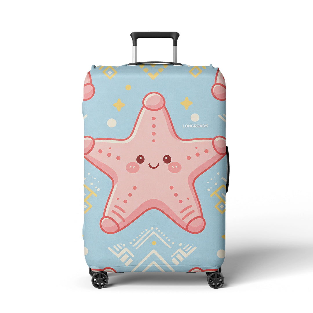 Women's suitcase cover with cheerful Bowlift motif