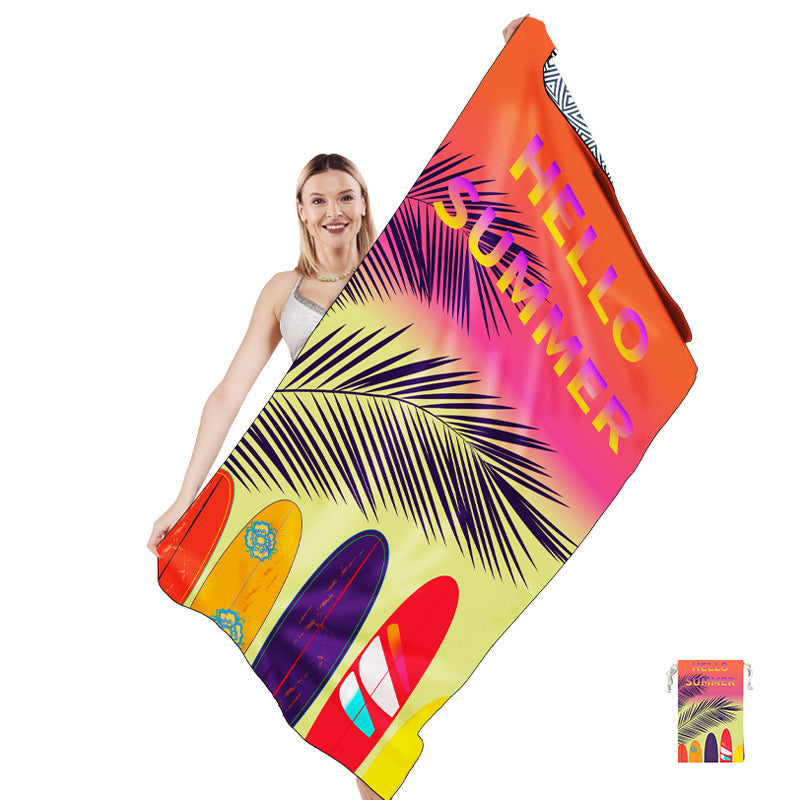 Multifunctional beach towel in creative mandala design Bowlift