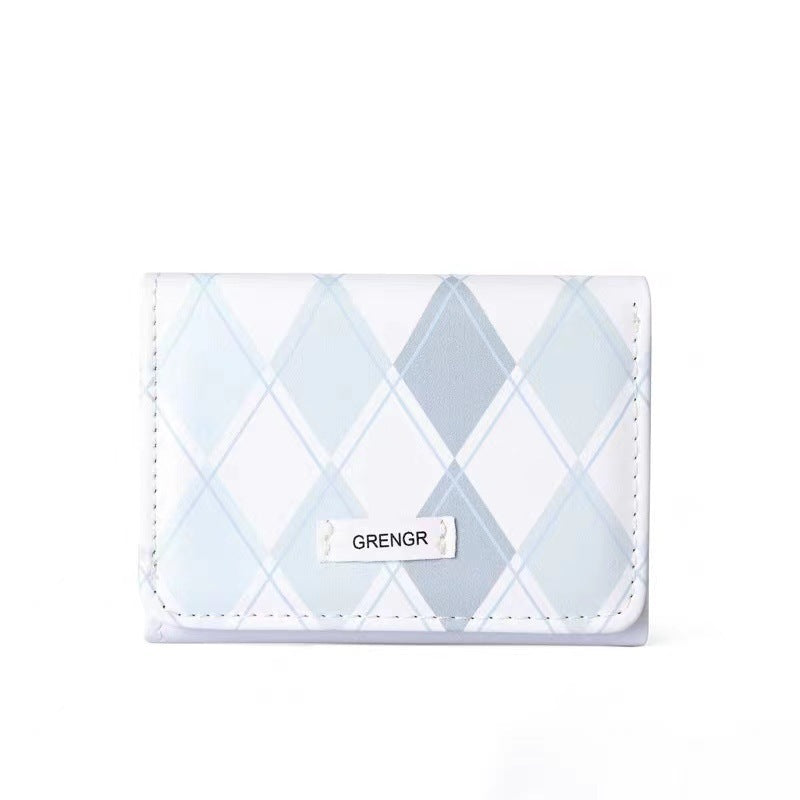 Elegant Plaid Pattern Card Holder Bowlift