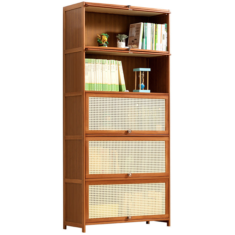 Storage chest with decorative rattan front and functional storage Bowlift