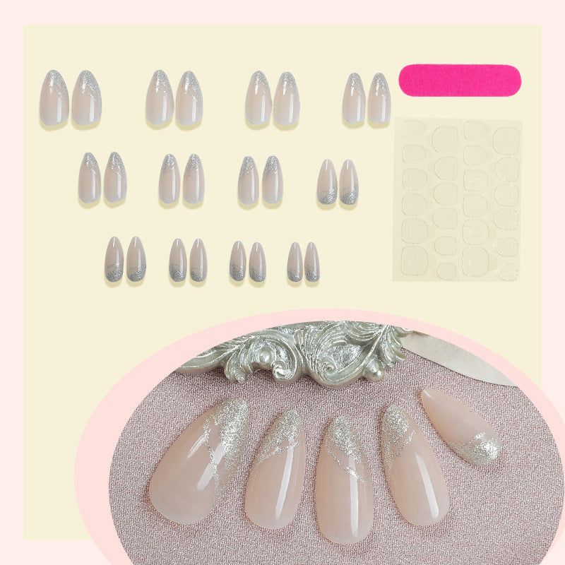 Glittering Elegant Press-On Nail Set Bowlift