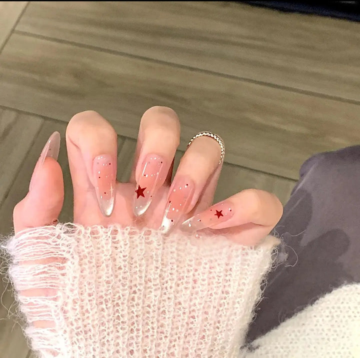 Decorative Floral Press-On Nail Art Bowlift