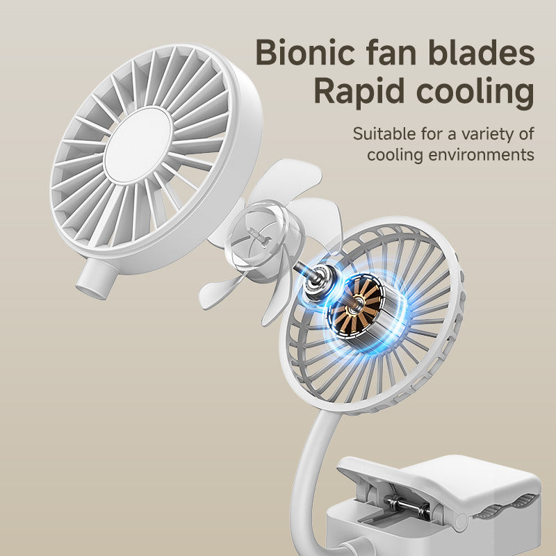 Unisex portable clip fan with adjustable arm Bowlift