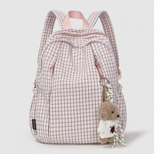 Checked Pattern Backpack