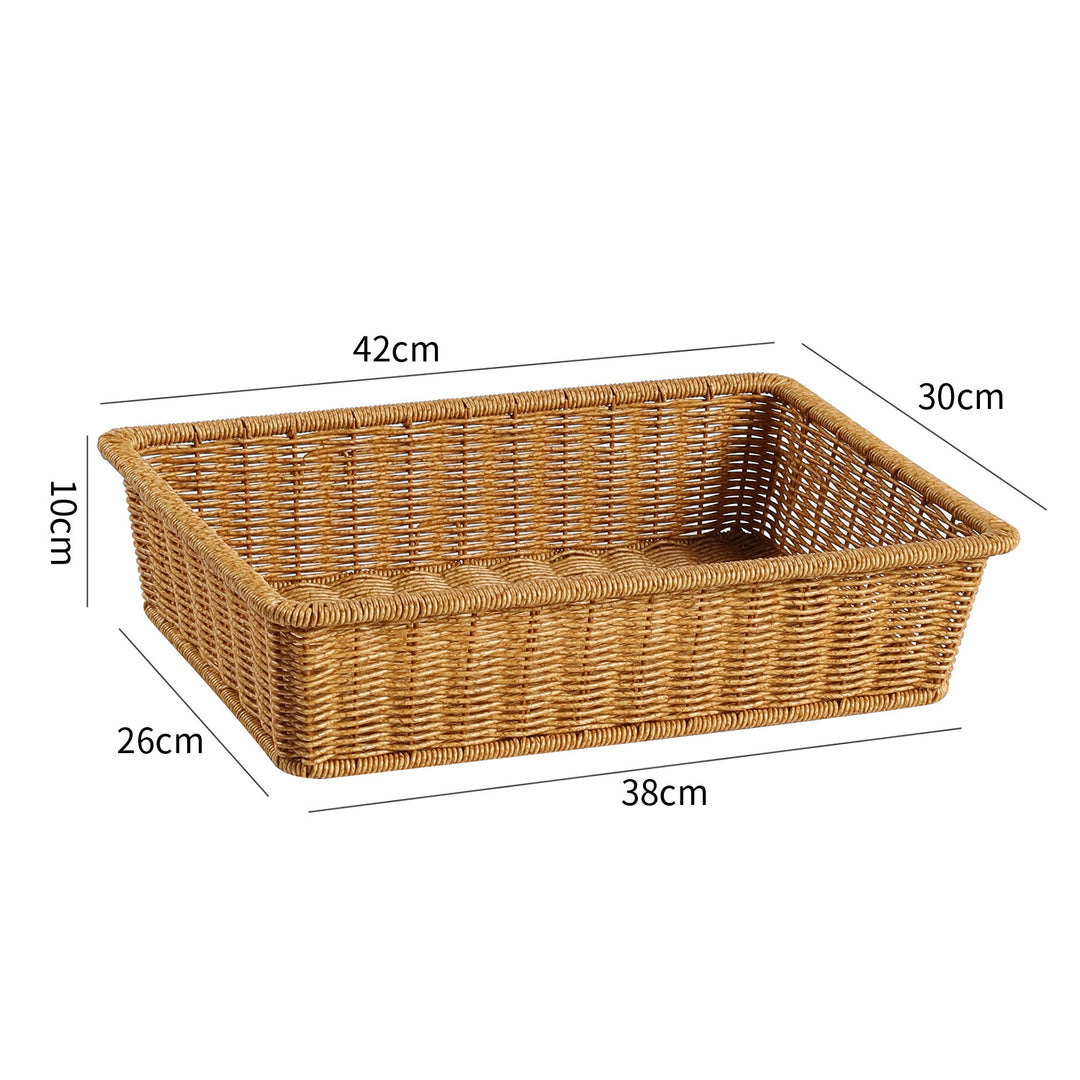 Handwoven Rectangular Storage Basket Bowlift
