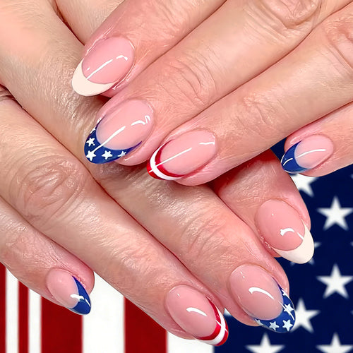 Patriotic Themed Gel Nail Art Bowlift 1787543075