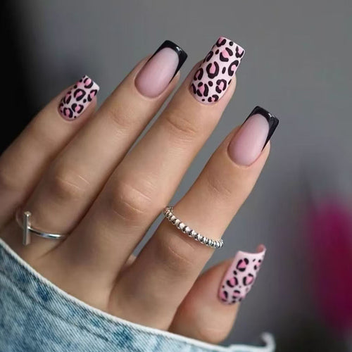 Trendy Animal Print Press-On Nails Bowlift