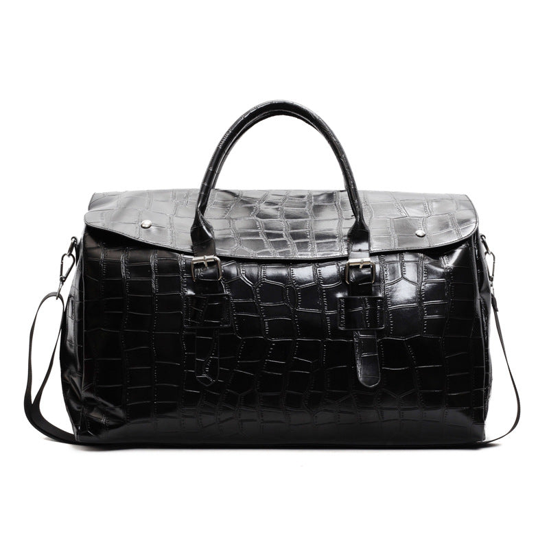 Crocodile Texture Luxury Travel Duffle Bag Bowlift