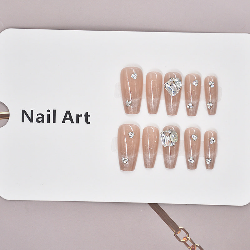 Luxurious Rhinestone-Embellished Nail Extensions Bowlift