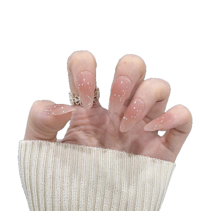 Artificial nails with elegant glitter effect Bowlift