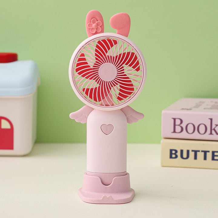 Ladies portable hand fan with cute animal design Bowlift