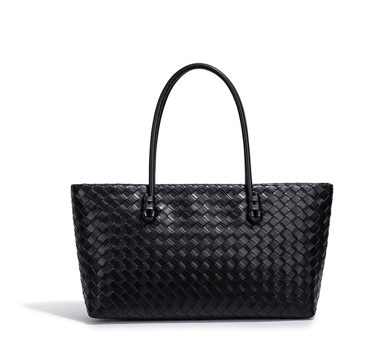 Woven Leather Tote Bag Bowlift