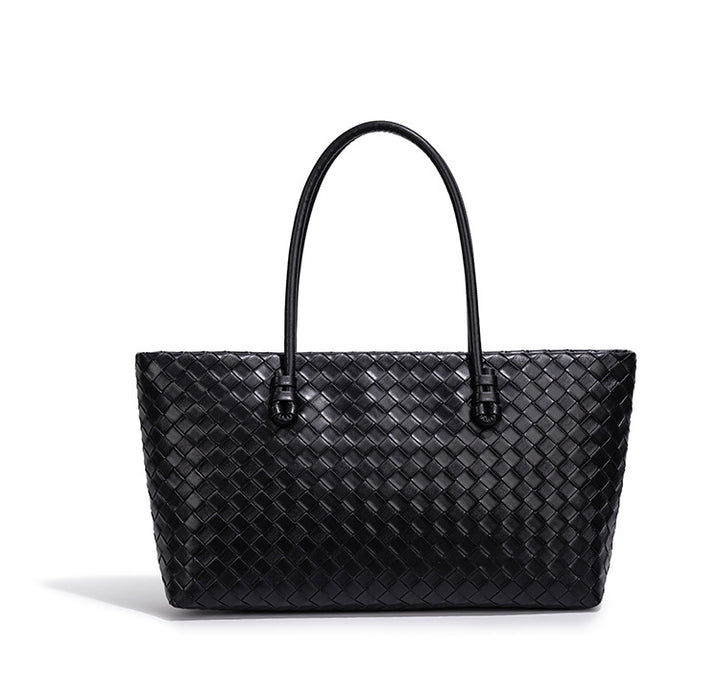 Woven Leather Tote Bag Bowlift