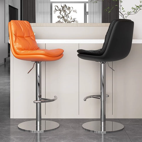 Height adjustable bar stool with ergonomic seat and T-shaped foot Bowlift