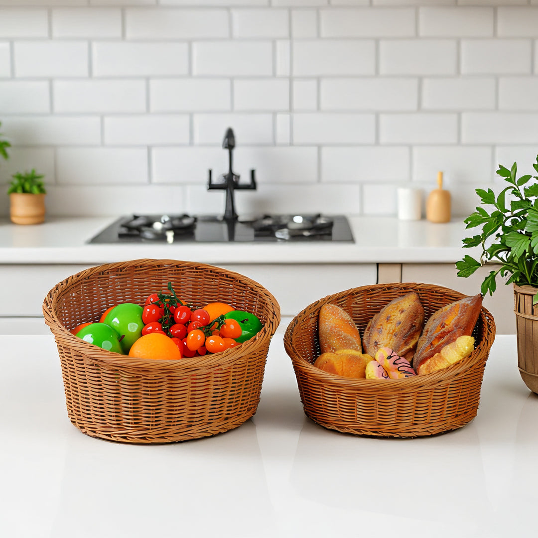 Ladies oval basket made of high-quality willow material Bowlift