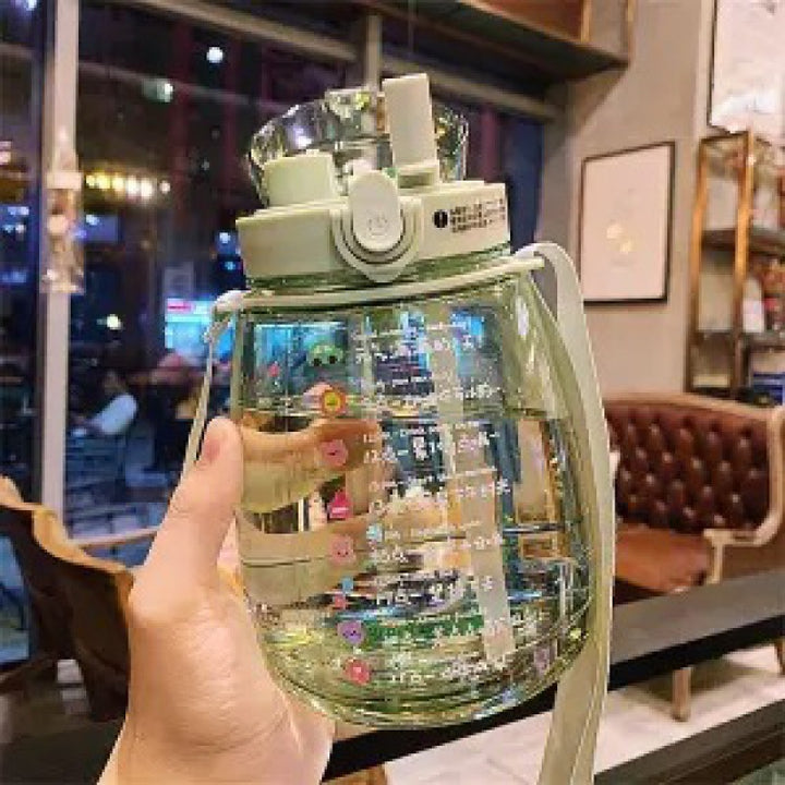 Ladies multifunctional hygiene drinking bottle with carrying strap Bowlift