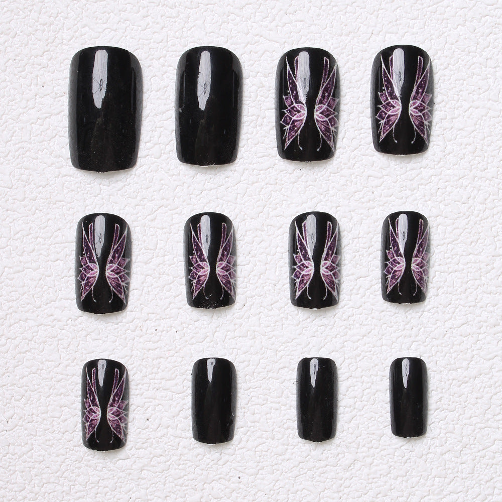 Artistic Press-On Nail Design Bowlift
