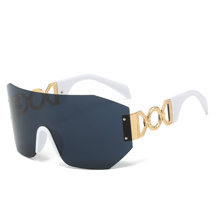 Fashion Statement Wide-Brim Shield Sunglasses Bowlift
