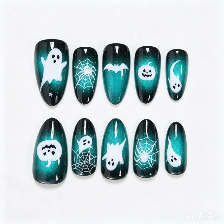 Halloween-Themed Press-On Nail Art Set Bowlift