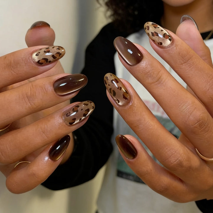 Artistic Heart-Embellished Press-On Nails Bowlift