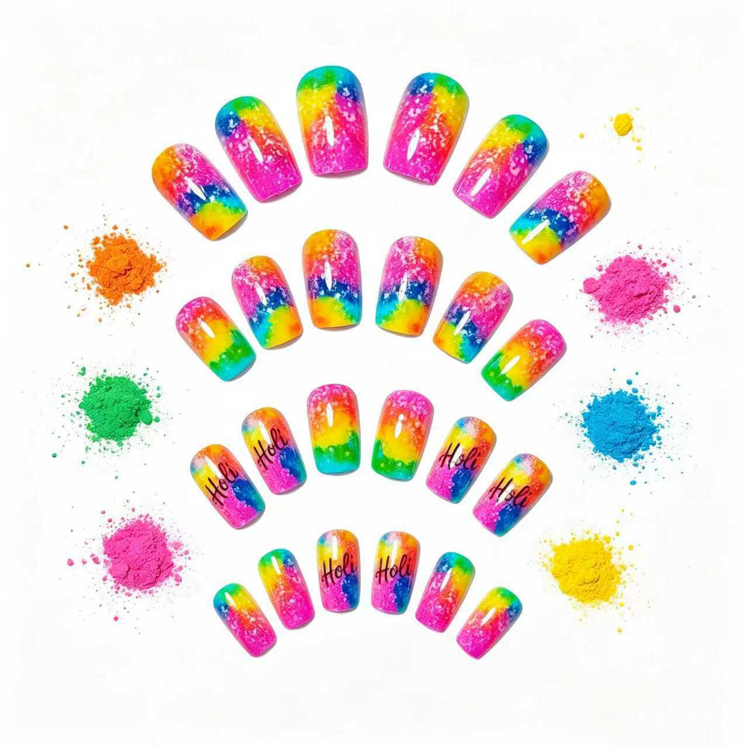 Festival-Themed Glitter Nail Art Bowlift