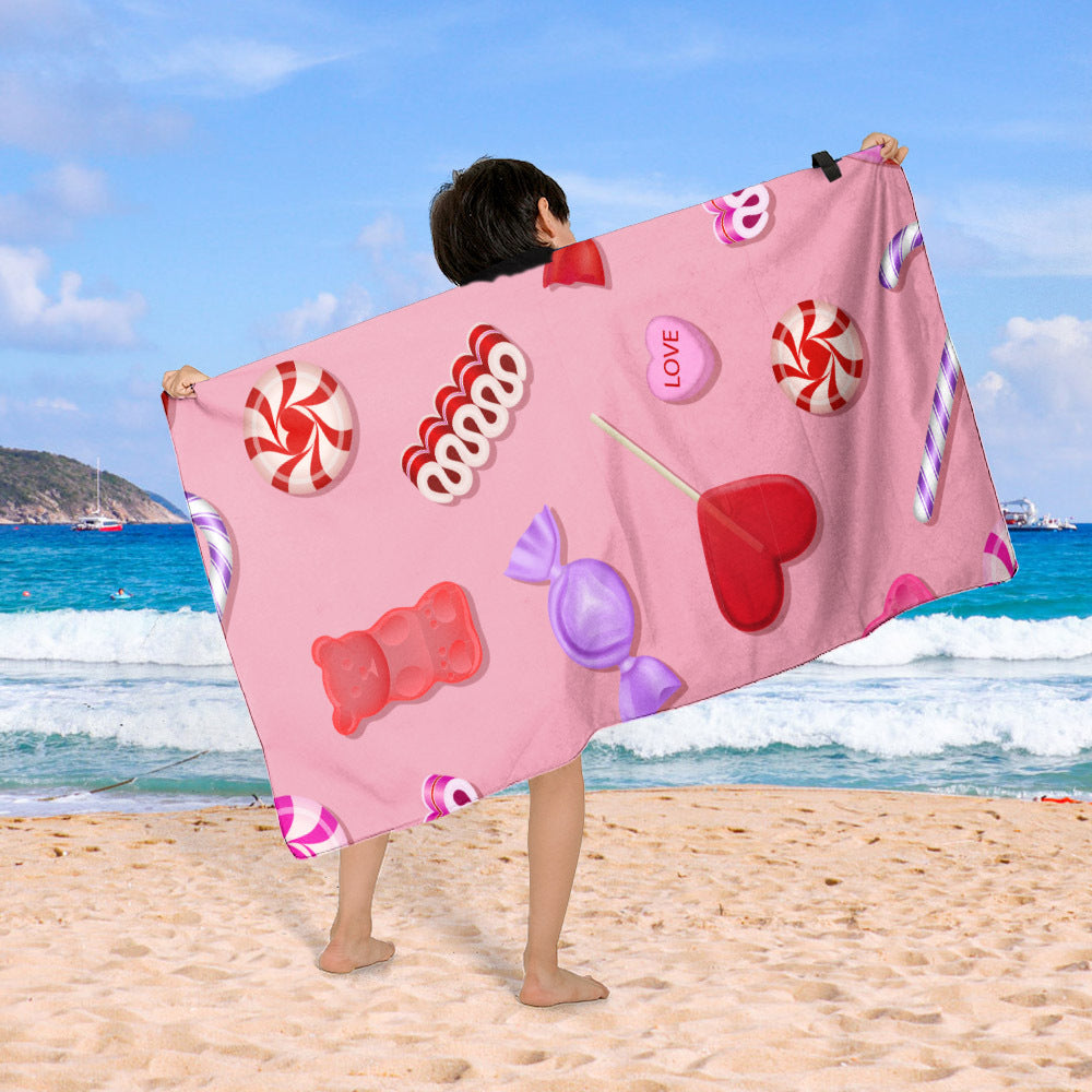 Beach blanket with colorful cupcake design Bowlift
