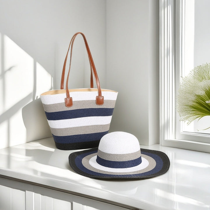 Beach bag with colorful stripes Bowlift