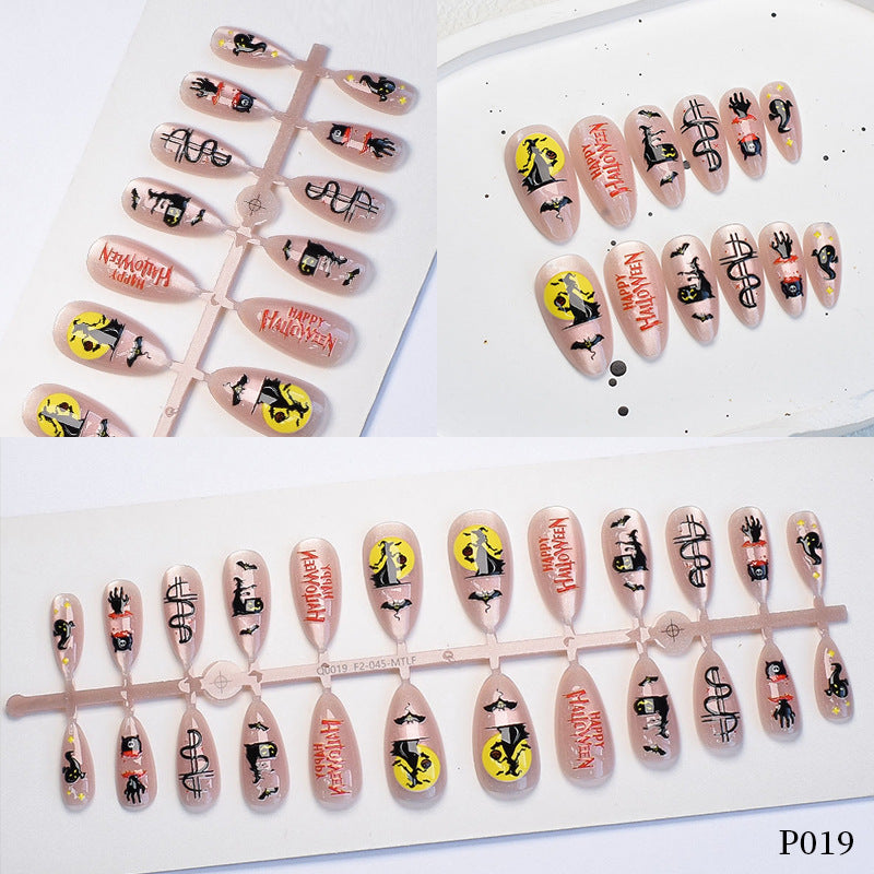 Halloween-Themed Press-On Nail Art Set Bowlift