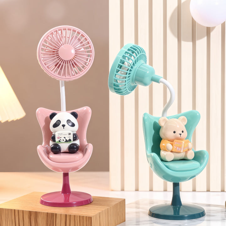 Ladies creative table fan with fun bear design Bowlift