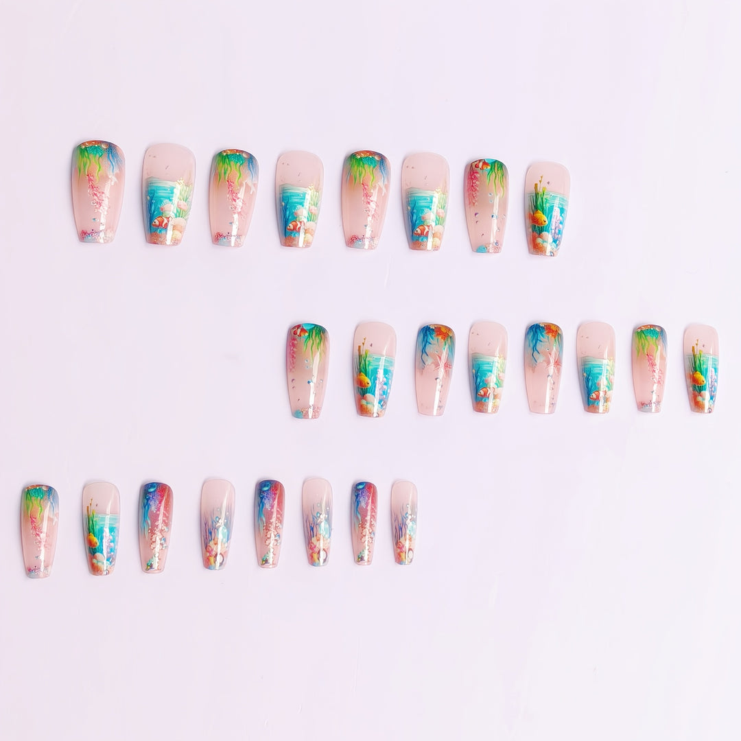 Underwater-Themed Nail Art Bowlift
